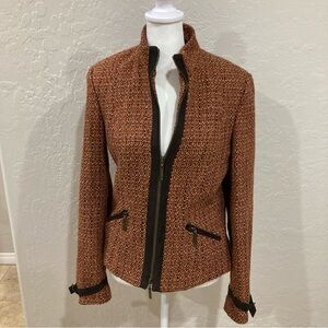 The Limited Vintage Copper Tweed Wool Blend Blazer Jacket Size M